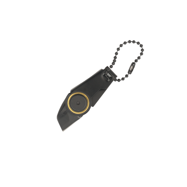 Keychain Knife Black Key Ring Mini Zipper Cutter ( Gold Circle )