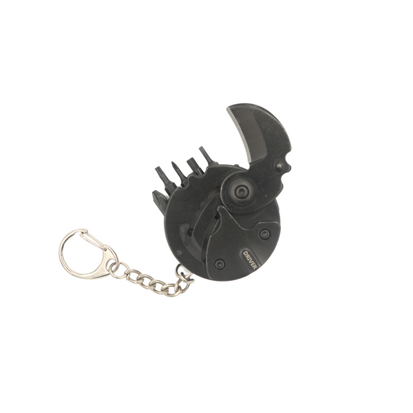 Keychain Knife Foldable All Black Coin Cutter