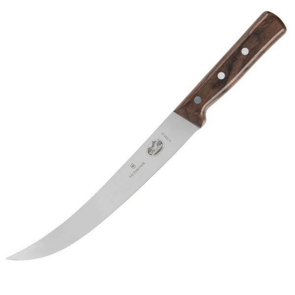 Victorinox Wood 25cm Curved Breaking/Butcher Knife - 5.7200.25