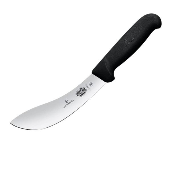 Victorinox Fibrox 15cm Skinning Knife, Curved, Black - 5.7803.15