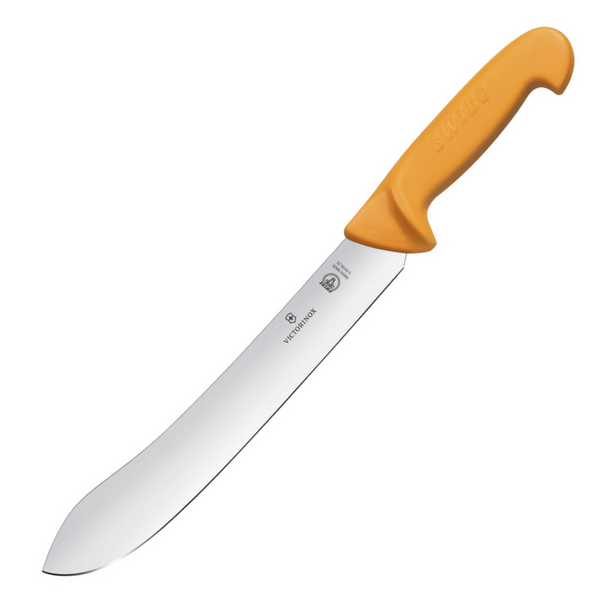 Victorinox Swibo 31cm/12 Inch Butcher Bullnose Knife, Wide Tip Stiff Blade - 5.8436.31