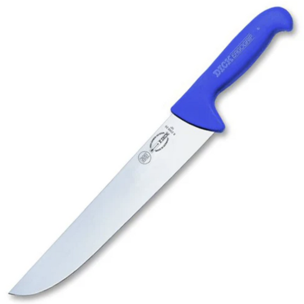 F.Dick ErgoGrip 30cm Broadblade Butcher Knife, Blue Handle - 82348300