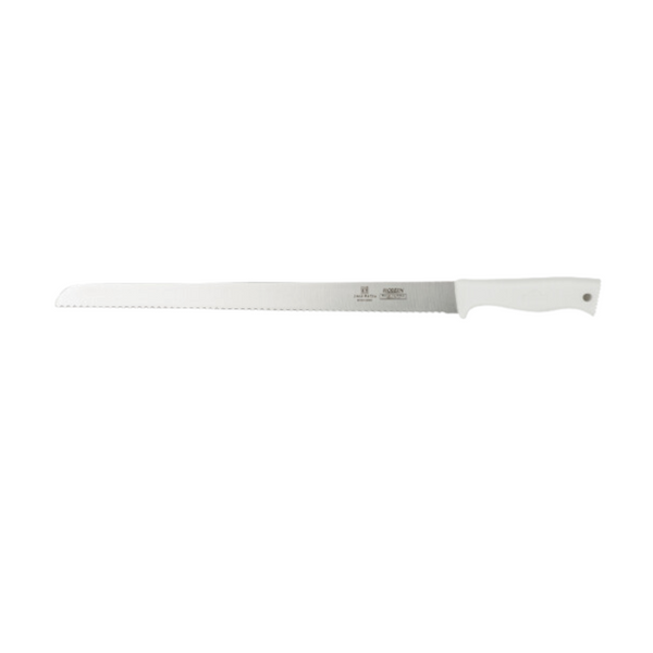 Jayamata White Handle Bread Knife With Serrated Edge 12 Inch - JM249