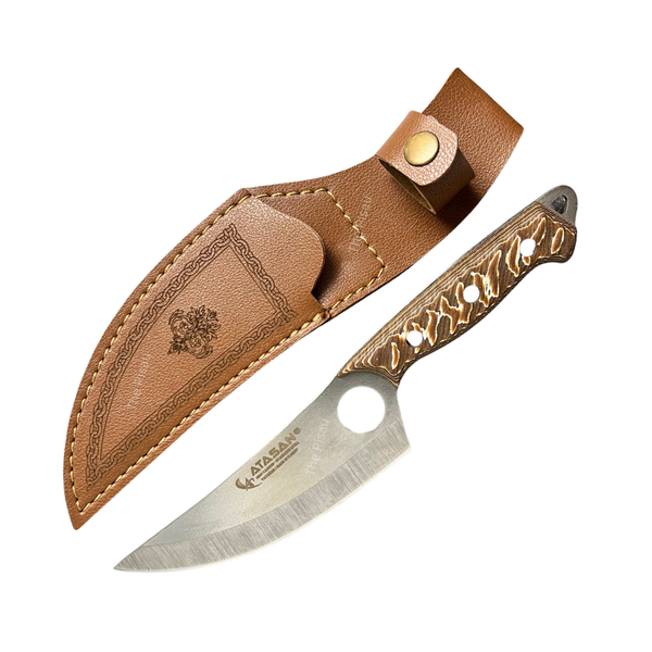Atasan Verzalit Chef Knife 16cm â€“ German Steel with Leather Sheath