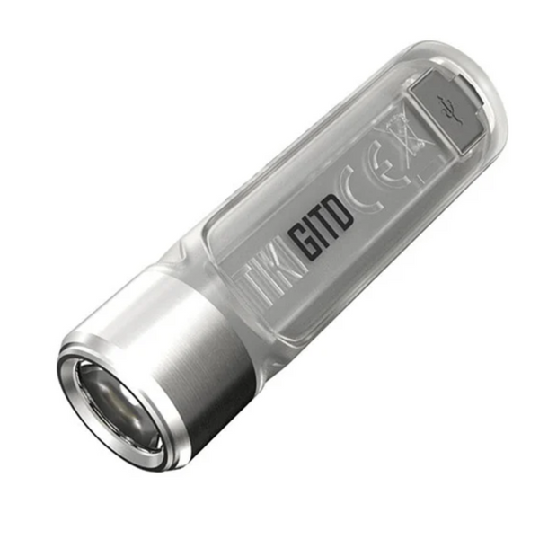 Nitecore TIKI GITD Blue Keychain Rechargeable Flashlight, 300 Lumen (Micro USB)