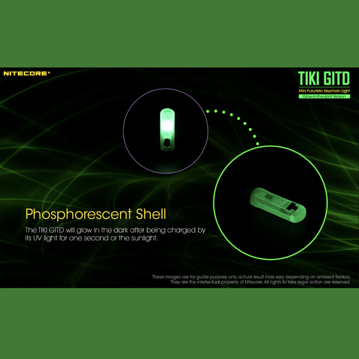 Gits Flashlight Nitecore TIKI GITD GREEN (Type-C) Flashlight – The Pisau