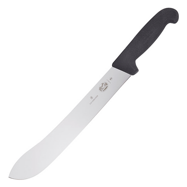 Victorinox Fibrox 31cm Bullnose Butcher, Wide Tip Blade, Black - 5.7403.31