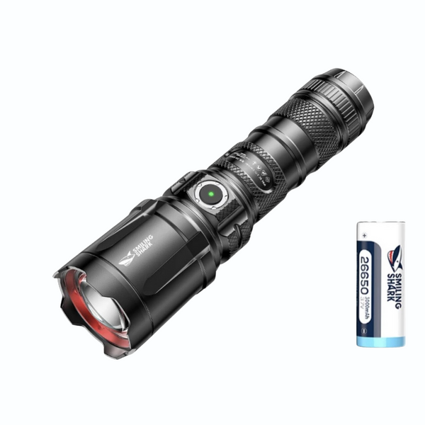 SmilingShark Portable Zoomable Flashlight SD7003-M80 with 1 Lithium battery (5000MAH)