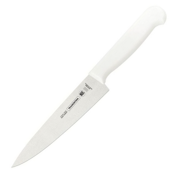 Tramontina 6 Inch Meat/Chef Knife, White Handle [Blister Pack] - 24620186