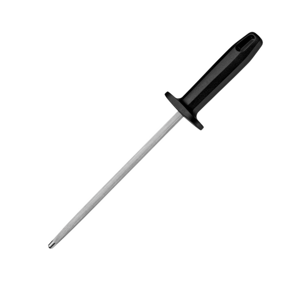 Tramontina 8" Ultracorte Grooved Knife Sharpener with Carbon Steel Stem and Black Polypropylene Handle