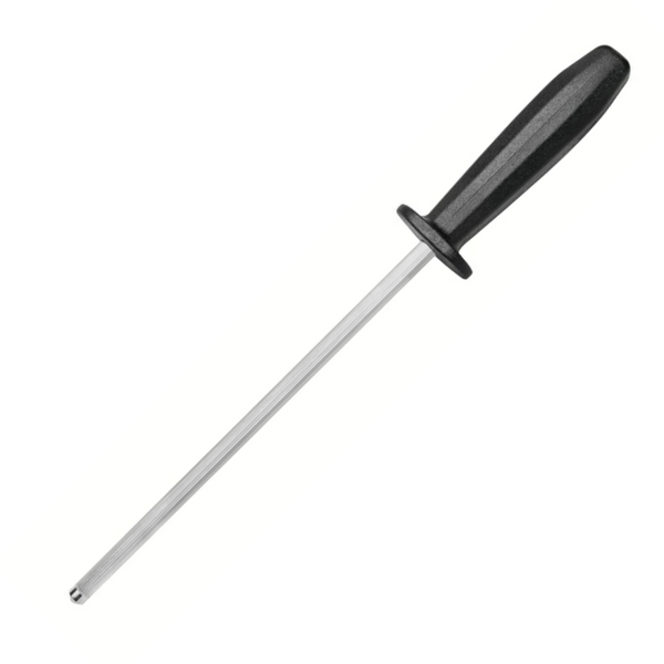 Tramontina Plenus 8 Inch Grooved Knife Sharpener, Black Handle - 22969008