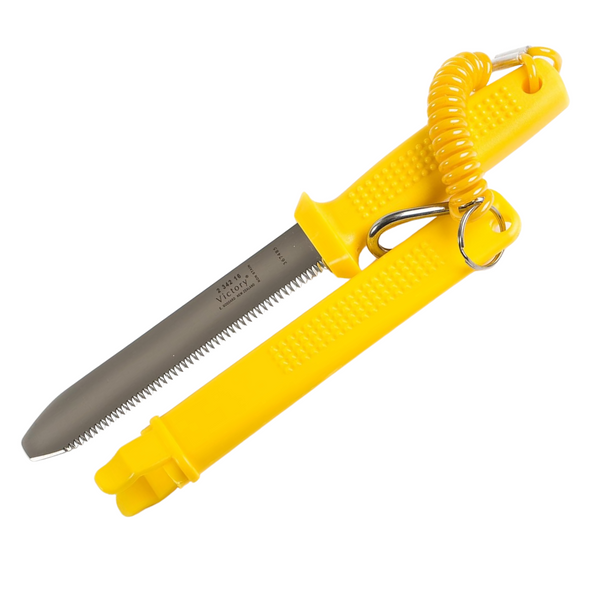 Victory 16cm Diving Knife (Blunt Tip) with Dive Harness Sheath and Lanyard